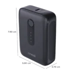 Croma Compact 10000 mAh 30W Fast Charging Power Bank (1 Type A & 1 Type C Port, Multi-Level Protection for Safe Charging, Black) - Image 2