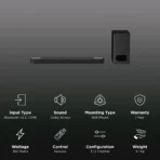 SONY BRAVIA Theatre Bar 6 350W Bluetooth Home Theatre with Remote (Vertical Surround Engine, 3.1.2 Channel, Black) - Image 3