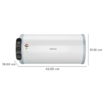 HAVELLS Fabia Slim LH 10 Litre 4 Star Horizontal Storage Geyser with Whirlflow Technology (White & Blue) - Image 2