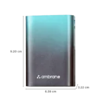ambrane MiniCharge 20 20000 mAh 22.5W Fast Charging Power Bank (1 Type A Port, 1 Type C Port, Metallic Finish, SafeCharge Technology, Black & Grey) - Image 2
