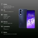 vivo T4 Lite 5G (8GB RAM, 256GB), ( Prism Blue & Titanium Gold ) - Image 3