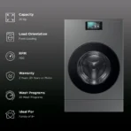 SAMSUNG 25 kg Wi-Fi Inverter Fully Automatic Front Washer Dryer (WD25DB8995BZTL, Heat Pump Technology, Dark Silver) - Image 5