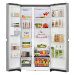 LG 650 Litres 3 Star Frost Free Side by Side Refrigerator with DoorCooling Plus Technology (GL- B257HPZ3, Shiny Steel) - Image 3