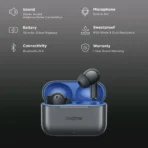 realme Buds T200 TWS Earbuds with Active Noise Cancellation (IP55 Water & Dust Resistant, Dual Device Connection 2.0, Mystic Grey) - Image 2