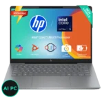 HP OmniBook 7 Intel Core Ultra 5 Laptop (16GB, 512GB SSD, Windows 11, 14 inch 2K OLED Display, MS Office 2024, Meteor Silver, 1.41 KG)