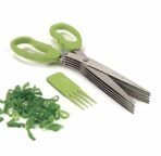 New 5 Blades Scissors Stainless Steel Peelers Chopping Shear for Cutting for Kitchen, Paper Food Salad Herb Spices Cooking Tools Vegetable Cutter (Multicolor, Pack of 1)(AA1103/62) - Image 5