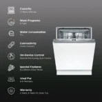 BOSCH Series 6 15 Place Settings Built-in Smart Dishwasher With Self Cleaning Filter (No Pre-rinse Required, White) - Image 2
