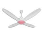 USHA New Bloom Series Lily Nova (Inspired by Lily) 4-Blade BLDC Ceiling Fan with Bi-Directional Feature | Sleep/Boost/Timer Modes | RF Remote | Dust-Resistant | Whisper-Quiet (White & Light Pink)[AA1098\8]