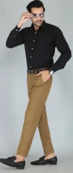 Kurus Regular Fit Men Gold Trousers (Size-36) [AA1102/250] - Image 3