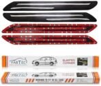 FABTEC Microfibre, Stainless Steel Car Bumper Guard (Black, Pack of 4) New* Design 100% Waterproof Stainless steel Double Chrome Flexible Car Bumper, Toyota, Innova)[AA1097/84]