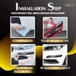 FABTEC Microfibre, Stainless Steel Car Bumper Guard (Black, Pack of 4) New* Design 100% Waterproof Stainless steel Double Chrome Flexible Car Bumper, Toyota, Innova)[AA1097/84] - Image 2