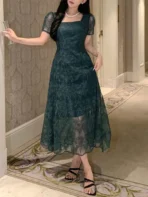 Lace A-Line Dress - Image 5