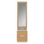 Wakefit Dressing Table with Mirror, Storage, 1 Year Warranty, Engineered Wood, Urban Teak and Frosty White, Mendla (AA1104/235) - Image 4
