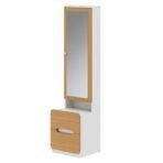 Wakefit Dressing Table with Mirror, Storage, 1 Year Warranty, Engineered Wood, Urban Teak and Frosty White, Mendla (AA1104/235) - Image 3