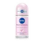 NIVEA Pearl and Beauty 50ml Deo Underarm Roll On | With Pearl Extracts & Avocado Oil | 72 H Long Lasting Floral Scent | 0% Alcohol and Dermat Approved | For Women[AA1098/16]