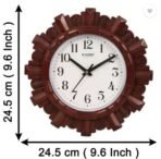 Kadio Analog 24.5 cm X 24.5 cm Wall Clock (Maroon, with Glass, Standard)(AA1103/172) - Image 4