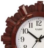 Kadio Analog 24.5 cm X 24.5 cm Wall Clock (Maroon, with Glass, Standard)(AA1103/172) - Image 2