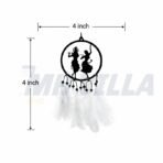 M H Villa Radha-Krishna Dream Catcher for Rearview Charm, Spiritual Car Decoration Items Interior Accent, Elegant Car Hanging Accessories Interior for Positive Vibes, Stylish Car Mirror Hanging Gift - Image 2