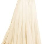 Kicha Regular Loose Fit Solid Colour Georgette Flared Sharara Mid Rise Palazzo for Women (Off-White-Small)