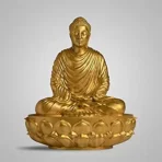 SILAII Gautama Buddha Statue for Home Decor – 6 Inch | Gold Buddha Showpiece for Home & Office | Spiritual Buddha Idols for Home Decor