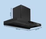 Hood Coral BLDC HC SC FL BK IN 90-T Auto Clean Wall Mounted BLACK 1500 CMH Chimney [AA1096/110] - Image 5