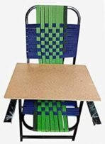 FERROXIA Heavy-Duty Iron Study Chair with Strong Handle & Free 6mm Laptop Pad | Portable Multicolour Chair for Study & Outdoor Use (4–26 Years) (AA1104/185) - Image 2