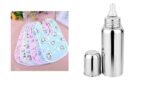BabyGo Combo Pack | Waterproof Cotton Feeding Bibs Set of 6 + 150ml Stainless Steel Feeding Bottle, Soft, Washable, Reusable & Comfortable Baby Feeding Bibs for Infants & Toddlers | Multicolor - Image 2