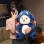 Baby Plushies, Blue Lovable Huggable Soft Toy, Big Size Hooded Plush Teddy Bear, Elegant Soft Plush Toy for Babies, Great Birthday Gift for Girls - 30 cm [AA1102/286] - Image 4