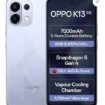 OPPO K13 5G with 7000mAh and 80W SUPERVOOC Charger in-The-Box, ICY Purple (8GB, 256GB) (AA1104/133)