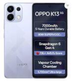 OPPO K13 5G with 7000mAh and 80W SUPERVOOC Charger in-The-Box, ICY Purple (8GB, 256GB) (AA1104/231)