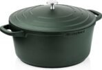 Westinghouse Performance Series 24 cm Green Casserole Dish with Lid – Lightweight Cast Aluminium Pot | Hob to Oven, Induction & All Stovetops | Oven Safe with Handle Covers | Versatile Cooking Essential(AA1103/95)