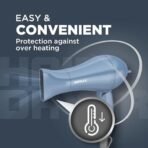 Havells 1000W Foldable Hair Dryer | 2 Heat Settings (Hot/Warm) | Heat Balance Technology | Pastel Blue | Your Perfect Blow Dry Companion For Effortless Hair Styling | HD1835 (AA1104/53) - Image 6