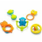 Storio ABS Baby Toys Rattles and Teethers Set for New Born Babies Toddler Infants & Children 5 Pcs-Non Toxic,Multicolor - Image 5