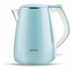 Havells Aqua Plus Electric Kettle 1.2 Litre, 1250 Watt | 304 Stainless Steel Inner Body | Cool Touch Body | Auto Shut-Off |Wider Mouth|2 Years Door Step Warranty by Havells (Blue)