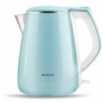 Havells Aqua Plus Electric Kettle 1.2 Litre, 1250 Watt | 304 Stainless Steel Inner Body | Cool Touch Body | Auto Shut-Off |Wider Mouth|2 Years Door Step Warranty by Havells (Blue)