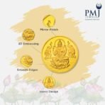 PMJ 24KT (999.9) Gold Coin 5 Gram for Dhanteras, Diwali, Wedding & Birthday Gifting | 24 Karat Gold Coin (AA1104/164) - Image 5