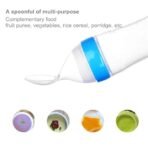 BabyGo Baby Feeding Combo | Waterproof Apron Bibs Set of 3 + BPA-Free Soft Silicone Squeeze Feeder Bottle with Spoon (90ml), Easy-to-Use & Reusable Feeding Set for Babies & Toddlers - Image 4