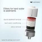WaterScience CLEO Hard Water Softener for Tap and Shower | Shower Filter for Bathroom | with Metal Adaptor set - Image 2