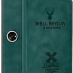 ProElite Cover for OnePlus Pad Go 11.35 inch Cover, Deer Multi Angle Flip Case Cover for OnePlus Pad Go 11.35 inch 2023, Support Auto Sleep Wake, (Dark Green & Black & Wine Red)  [AA1102/246]