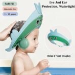 Baby Shower Cap for Kids, Adjustable Toddler Hair Washing Bathing Cap Shield Baby Shower Visor Shampoo Cap Protect Baby Eyes and Ear (AA1102/96) - Image 3