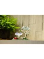 Somil Love Making Bird Pair On A Lily Flower Tree with Heart Decorative Tabletop Crystal Glass Gift Showpiece, Multi, Made by Hand from Expert Artisans Pack of 1(AA1103/83) - Image 4