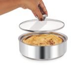 Borosil Stainless Steel Insulated Roti Server | PUF Insulated Chapati Casserole with Toughened Glass Lid | Odour-Proof, Food-Grade | Daily Use & Gifting (2.5 L)(AA1103/156) - Image 3