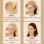 Multani Mitti Powder for Face & Hair | Natural Fullers Earth Face Pack for Oily & Acne Prone Skin | Multani Mitti with Rose Water & Face Brush | Organic Multani Mitti Powder for All Skin Types | 200g Powder + 100ml Rose Water | EcoVedica(AA1103/142) - Image 3