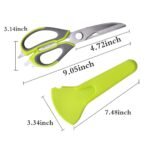 Multi-Purpose Kitchen Shears with Magnetic Holder,Stainless Steel, Red Multifunction Heavy Duty and Kitchen Scissors(AA1103/65) - Image 4