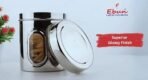 Ebun 1 Kg Stainless Steel See Through Containers - Pack of 6 Airtight Kitchen Storage Canisters, Ubha Dabba Style, for Spices, Tea, Coffee, Silver[AA1100/15] - Image 2