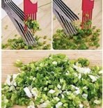 New 5 Blades Scissors Stainless Steel Peelers Chopping Shear for Cutting for Kitchen, Paper Food Salad Herb Spices Cooking Tools Vegetable Cutter (Multicolor, Pack of 1)(AA1103/62) - Image 4