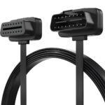 obd2 Extension Cable for all compatible vehicles 60cm Cable 16pin Connector Male to Female Extension Cable obd2 Connector for all compatible obd2 Reader, obd2 Scanner and Obd GPS Trackers [AA1102/211]