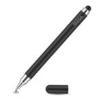Gizga Essentials 2 in 1 Universal Stylus Pen for All Touchscreen Devices| Fine Point Disc Tip & Soft Rubber Tip Touch Pen for iPad/Pro/Air/mini, iPhone, iOS/Android, Tablets, Smartphones, (Black) [AA1102/243]