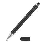 Gizga Essentials 2 in 1 Universal Stylus Pen for All Touchscreen Devices| Fine Point Disc Tip & Soft Rubber Tip Touch Pen for iPad/Pro/Air/mini, iPhone, iOS/Android, Tablets, Smartphones, (Black) [AA1102/243]