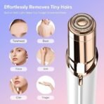 Facial Hair Remover Machine for Women - Face, Chin, Cheek, Eyebrow, Upper Lip Hair Remover, USB RECHARGEABLE Epilator Machine (White)[AA1098/55] - Image 3